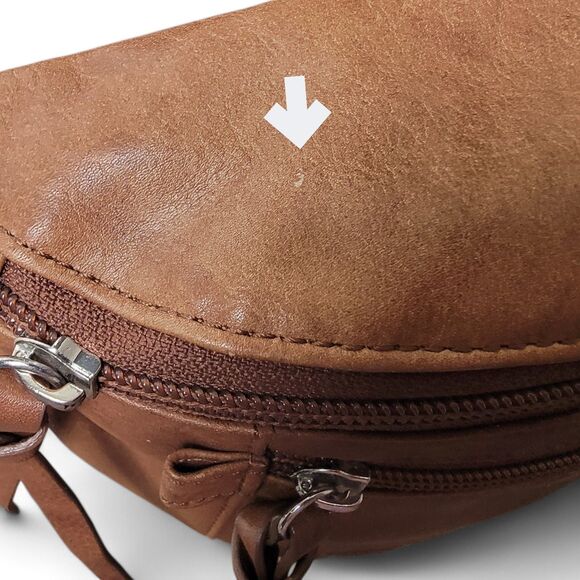 Leather Fanny Pack Women's Traveling Bum Bag Brown Size Small Boho - Picture 4 of 5